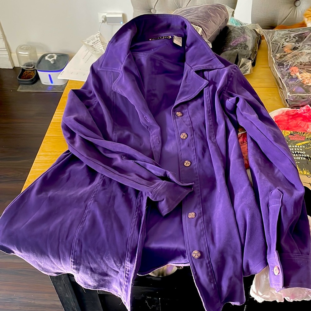 Purple Steampunk Joker Jacket lapels cosplay
